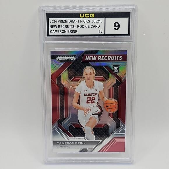 2022 Panini Draft Picks New Recruits Silver Prizm Cameron Brink RC #5 Graded 9 - Picture 1 of 2